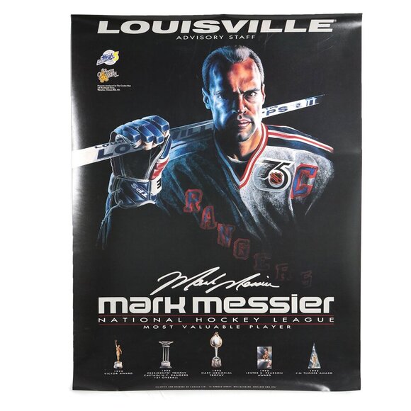 1992 NHL Mark Messier NY Rangers Louisville Poster MVP Hockey The Moose Retro - Picture 1 of 4